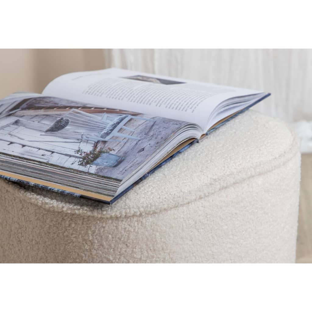 Venture Home Pouf Piff 44x44x41 cm peluche beige