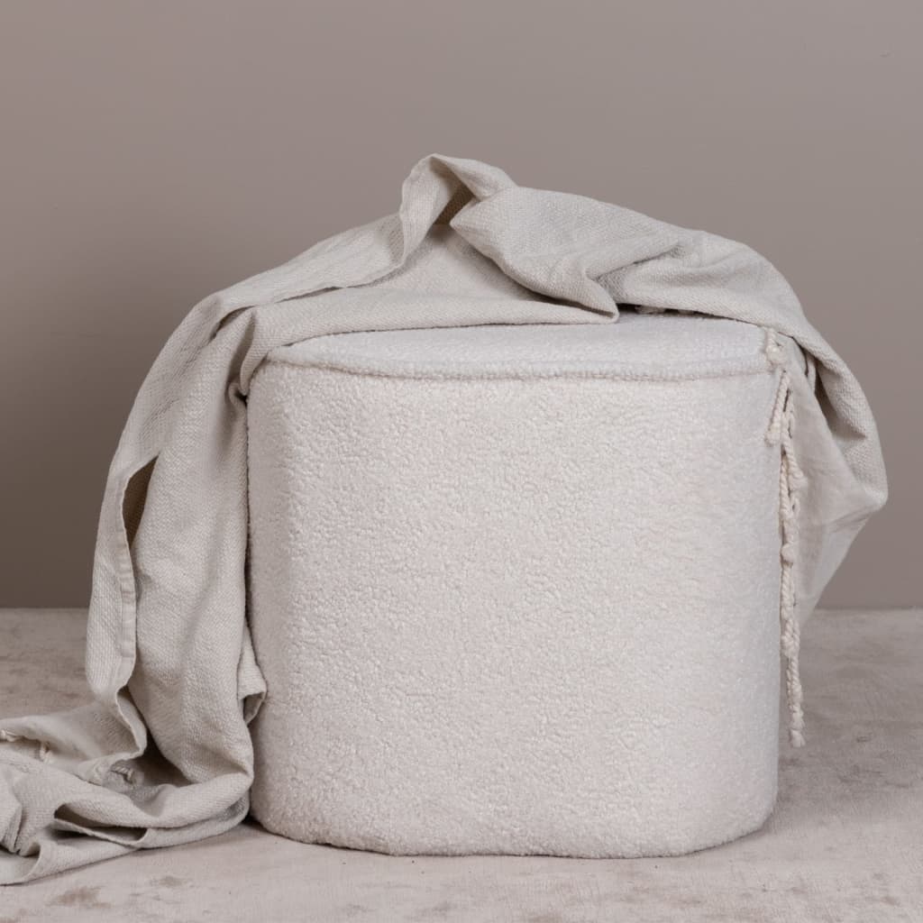 Venture Home Pouf Piff 44x44x41 cm peluche beige