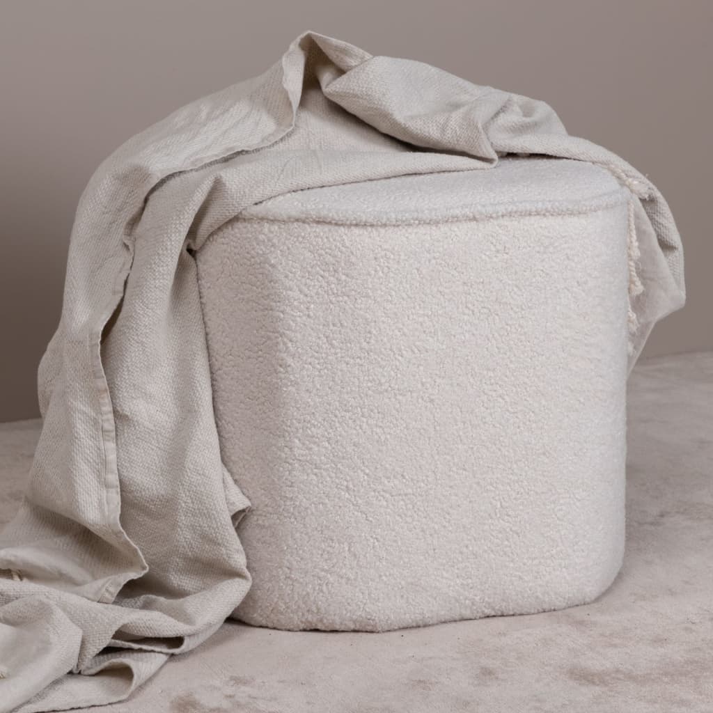 Venture Home Pouf Piff 44x44x41 cm peluche beige