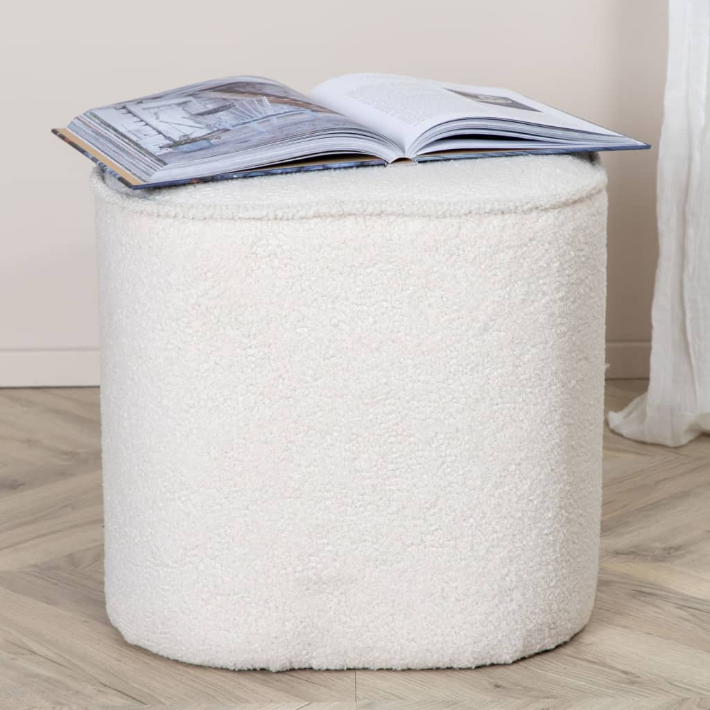 Venture Home Pouf Piff 44x44x41 cm peluche beige