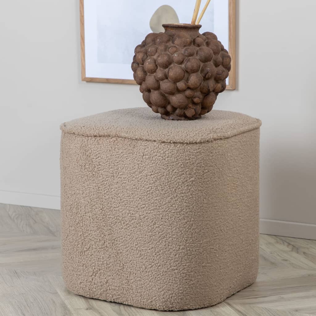 Venture Home Pouf Piff 44x44x41 cm peluche beige