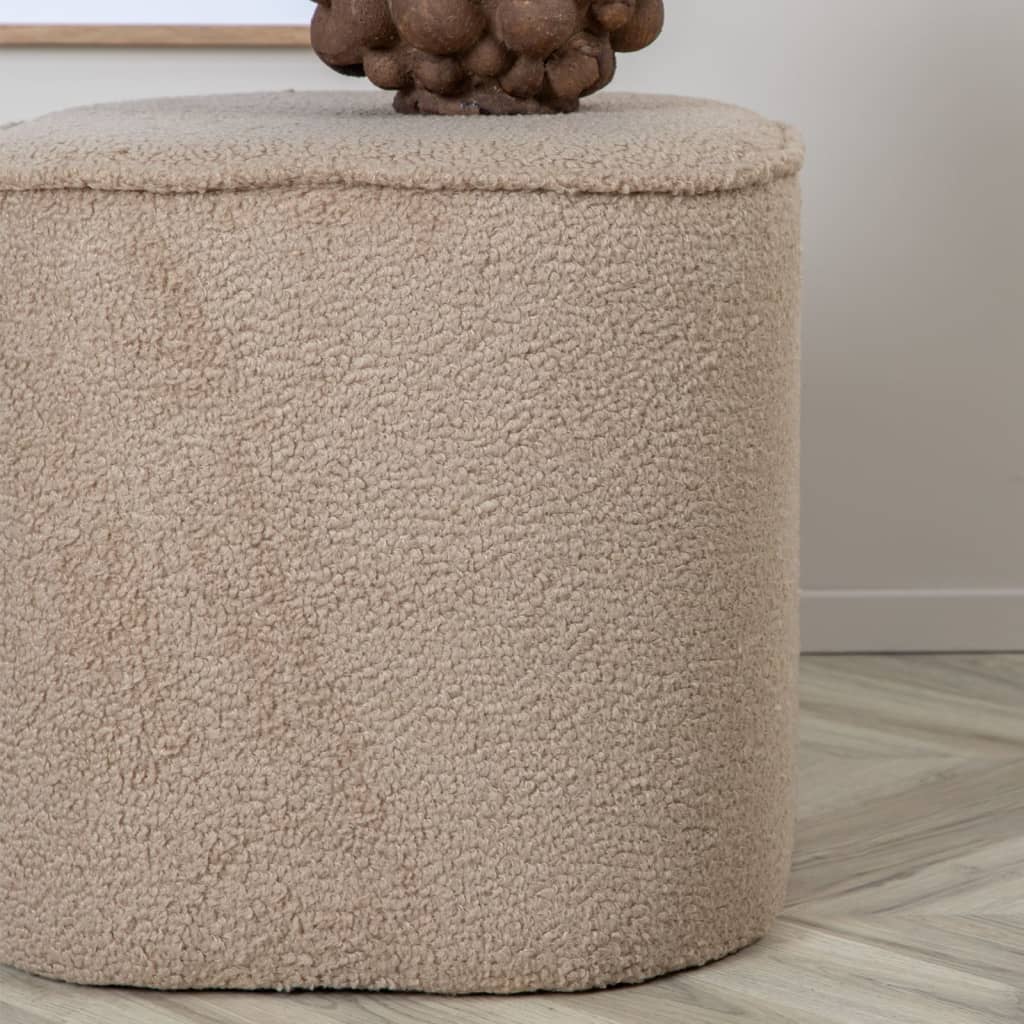 Venture Home Pouf Piff 44x44x41 cm peluche beige