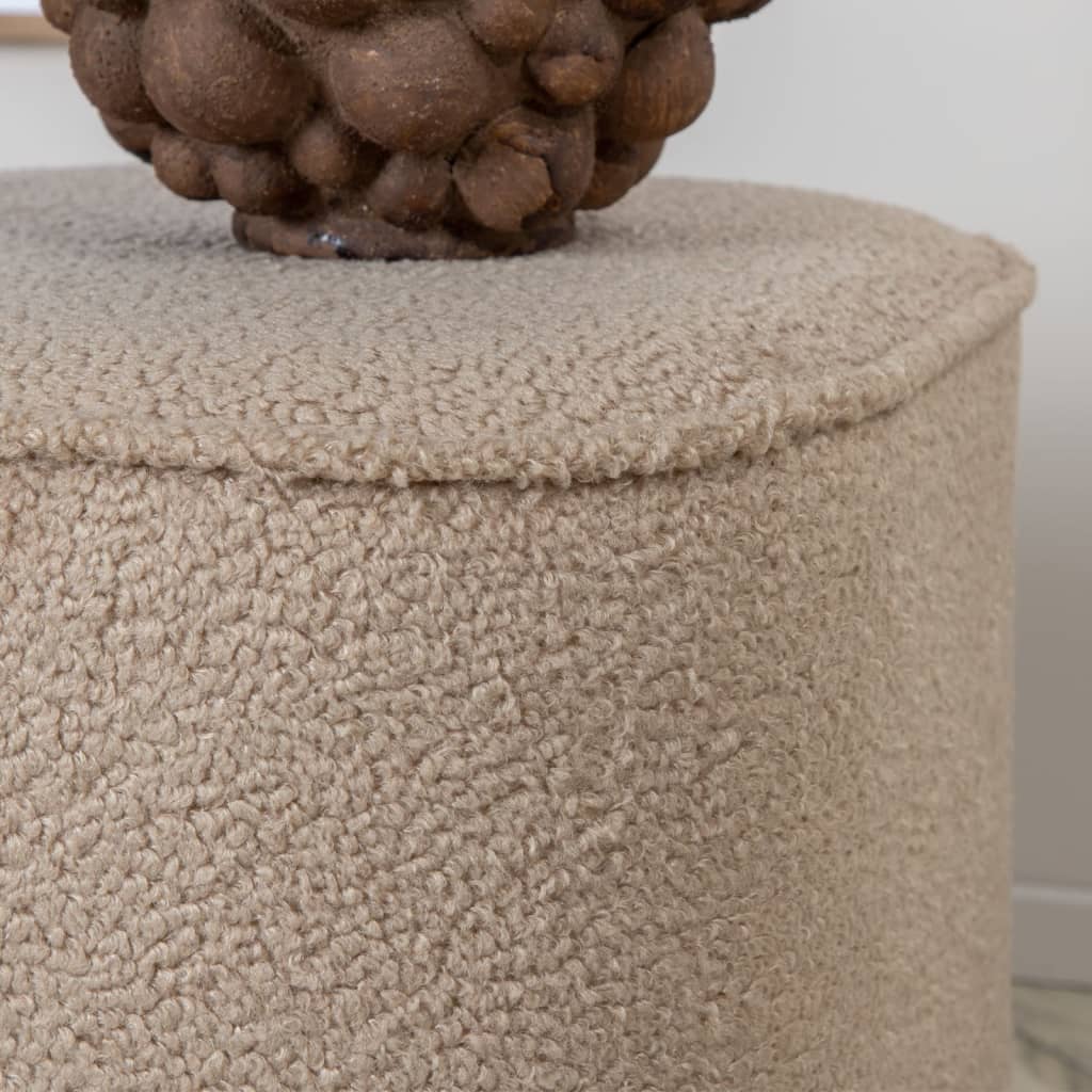 Venture Home Pouf Piff 44x44x41 cm peluche beige