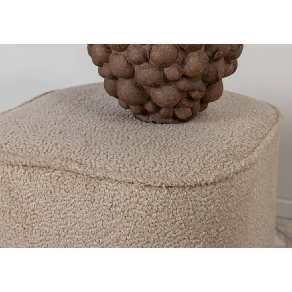 Venture Home Pouf Piff 44x44x41 cm peluche beige