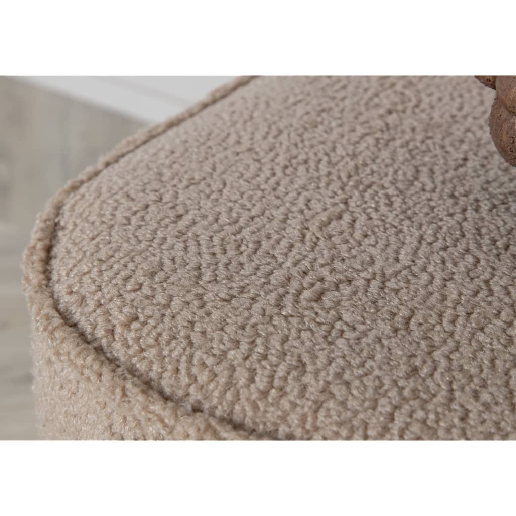 Venture Home Pouf Piff 44x44x41 cm peluche beige