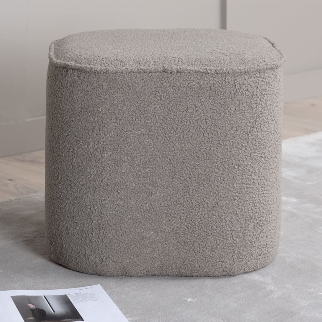 Venture Home Pouf Piff 44x44x41 cm peluche beige