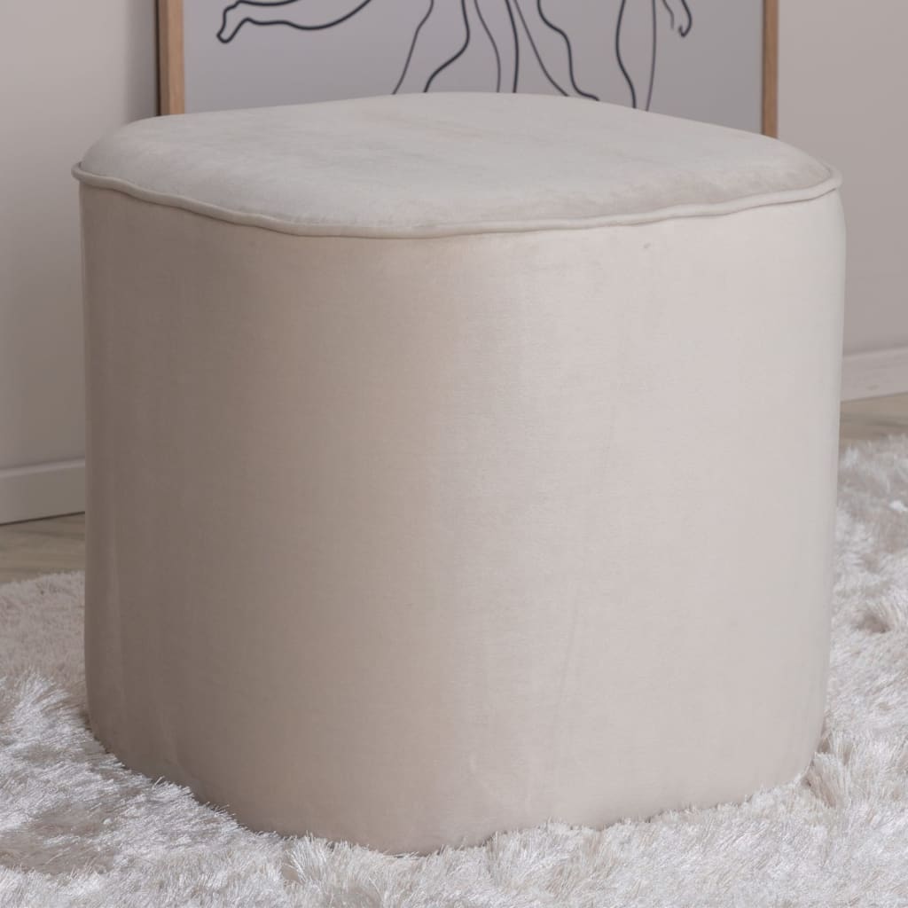 Venture Home Pouf Piff 44x44x41 cm peluche beige