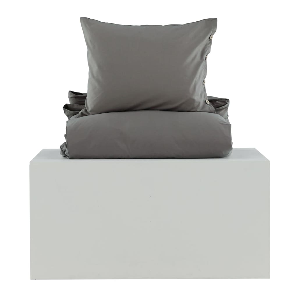 Venture Home Housse de couette Joar 200x150 cm coton gris foncé