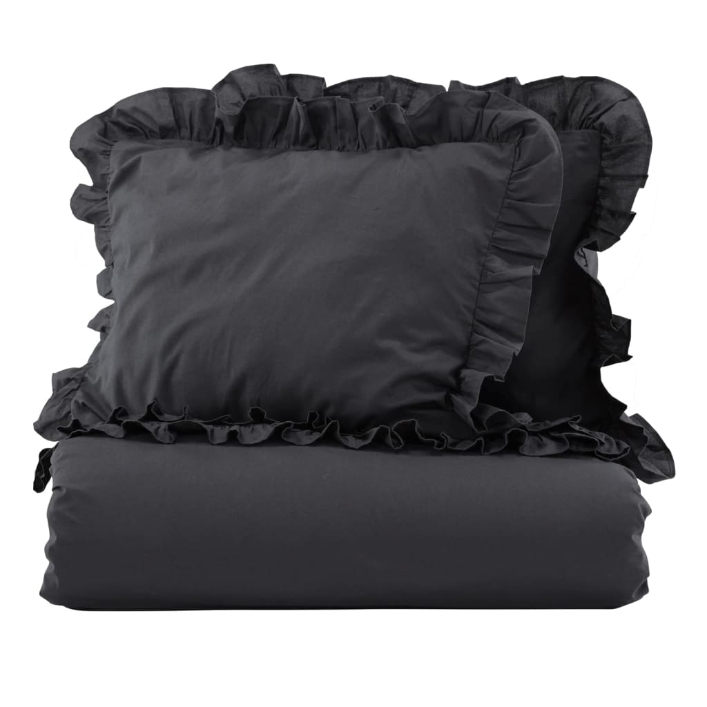 Venture Home Housse de couette Levi 220x240 cm coton anthracite