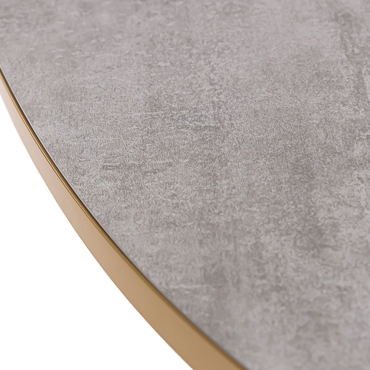 Stalux Ovale eettafel 'Mees' 240 x 110cm, kleur goud / beton