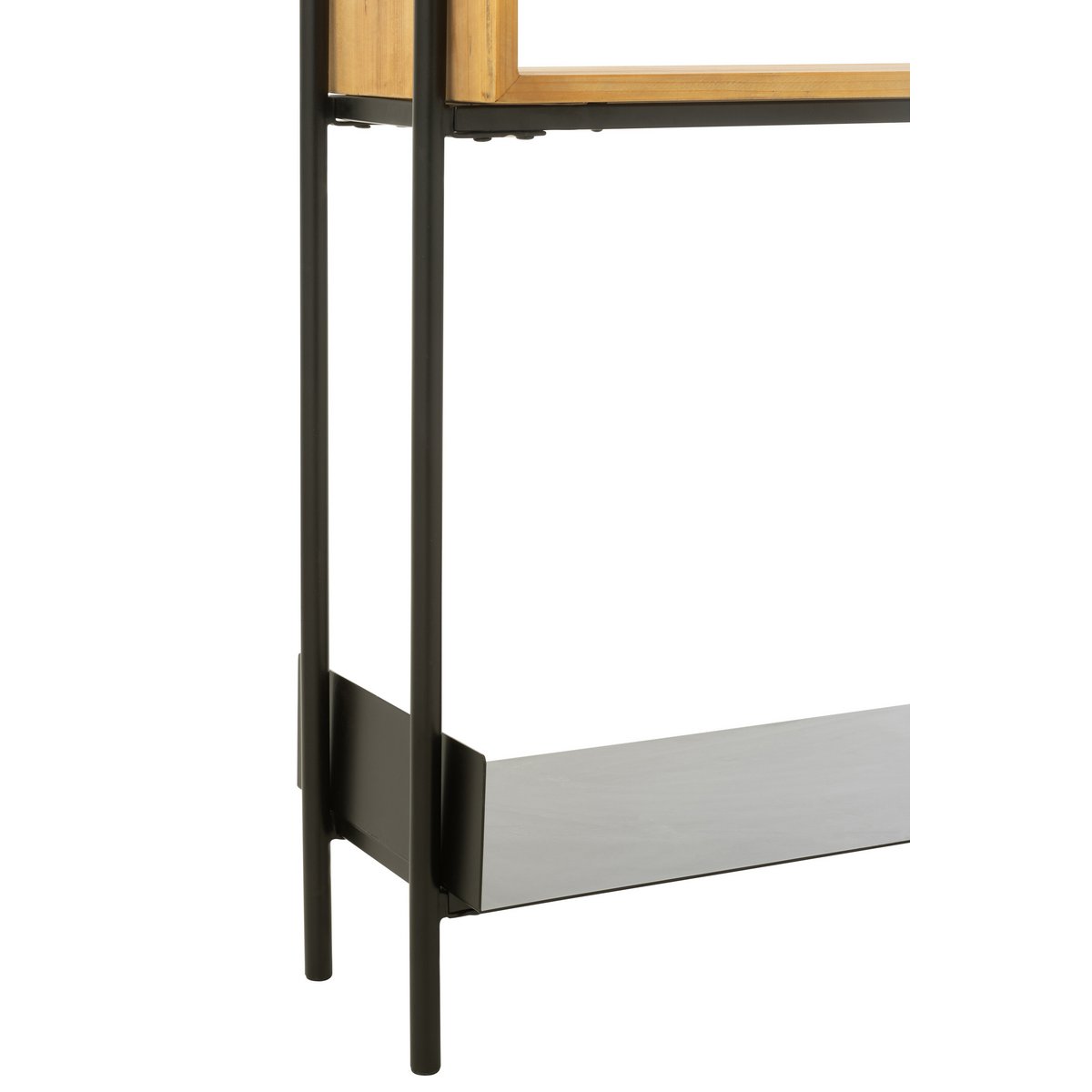 J-Line Console Tina Hout/Ijzer Zwart/Naturel