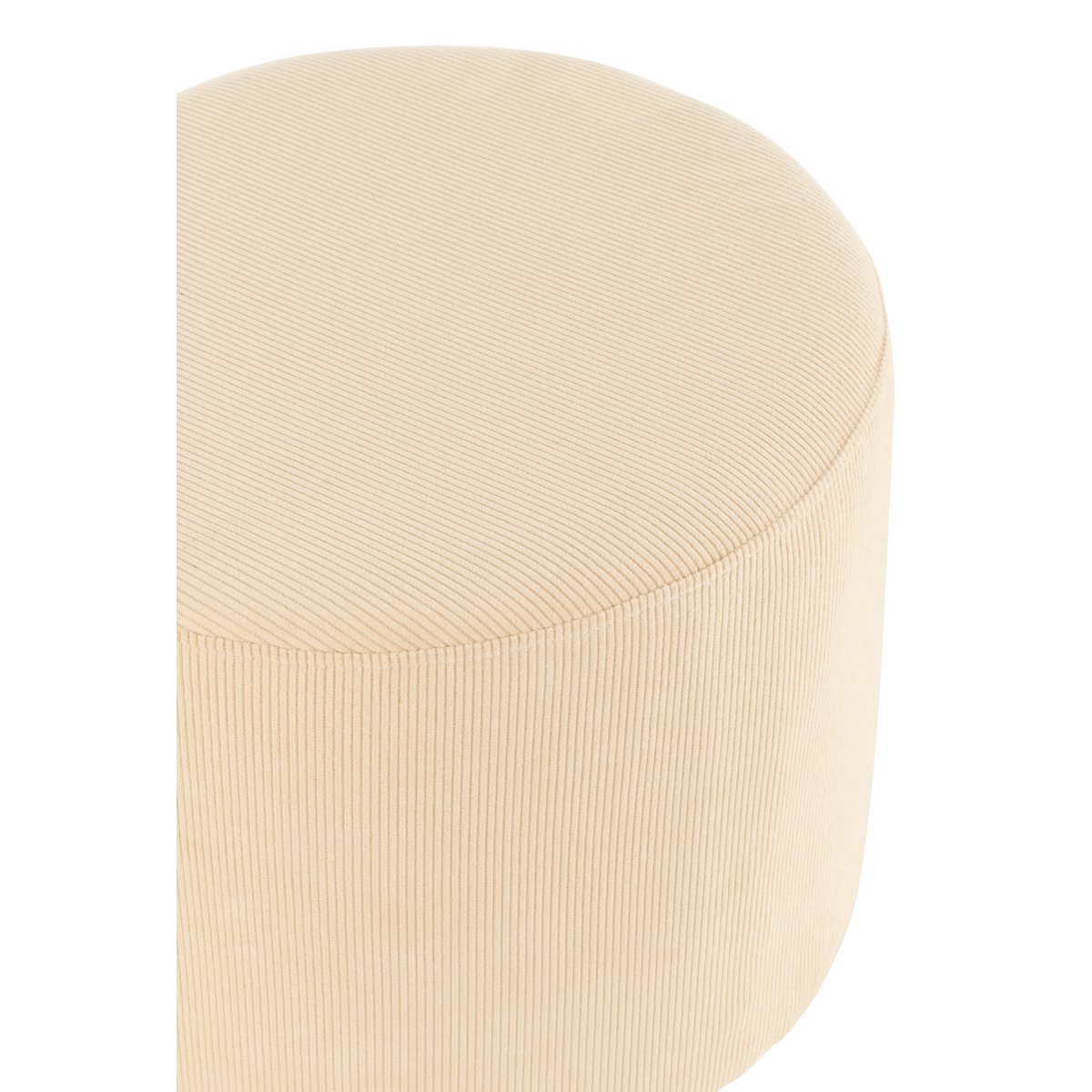 J-Line poef - textiel - creme - woonaccessoires