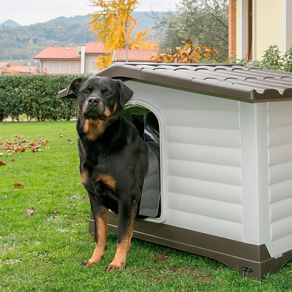 Ferplast Niche pour chien Villa 90 88x72x65 cm gris 87255099