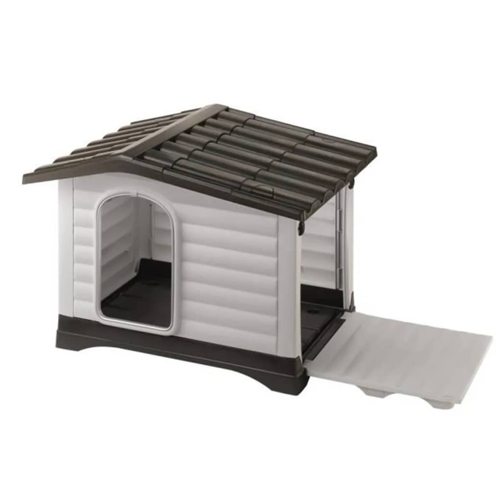 Ferplast Niche pour chien Villa 90 88x72x65 cm gris 87255099