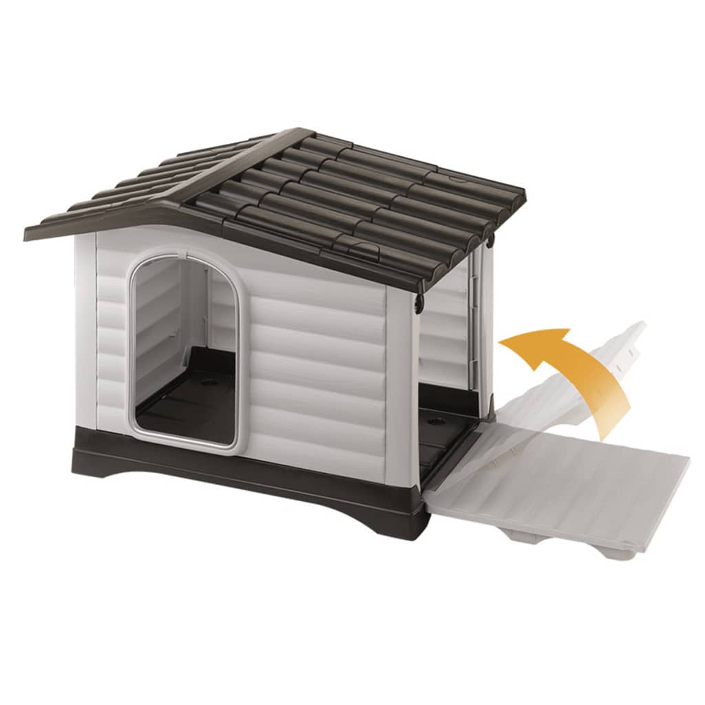 Ferplast Niche pour chien Villa 90 88x72x65 cm gris 87255099