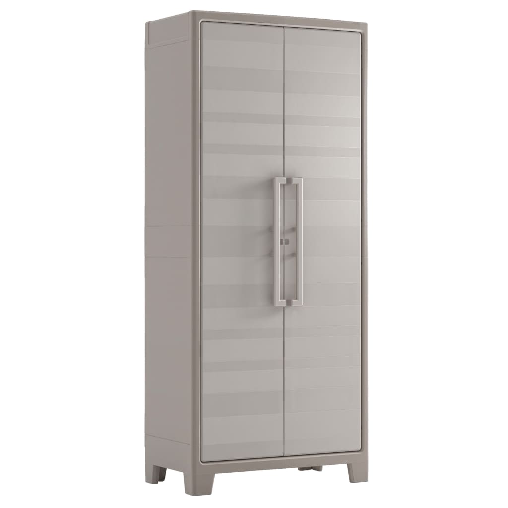 Keter Armoire de rangement avec étagères Gulliver 182 cm beige et marron