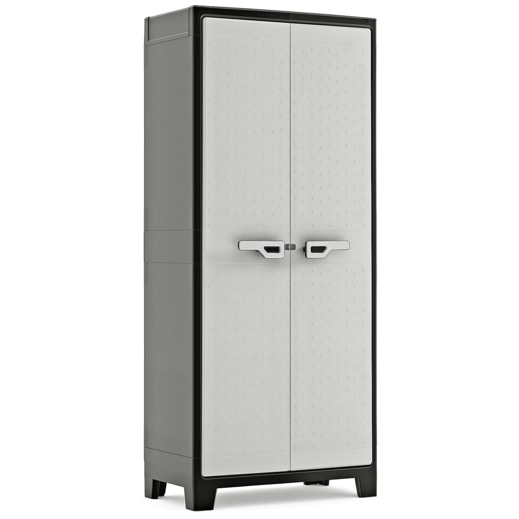 Keter Armoire de rangement basse Titan 100 cm noir et gris