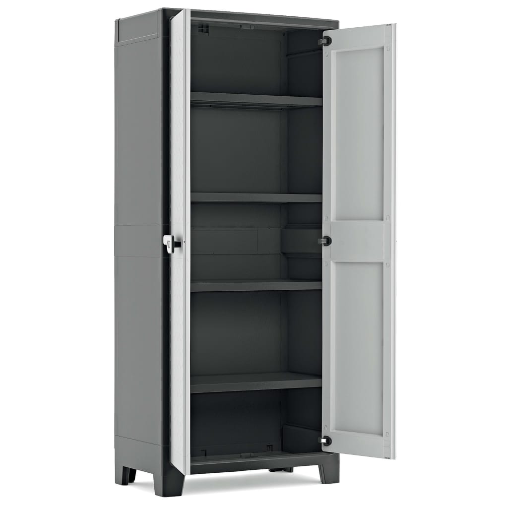 Keter Armoire de rangement basse Titan 100 cm noir et gris