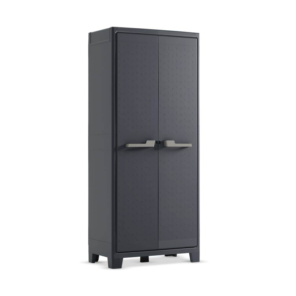 Keter Armoire de rangement Moby basse 100 cm gris graphite