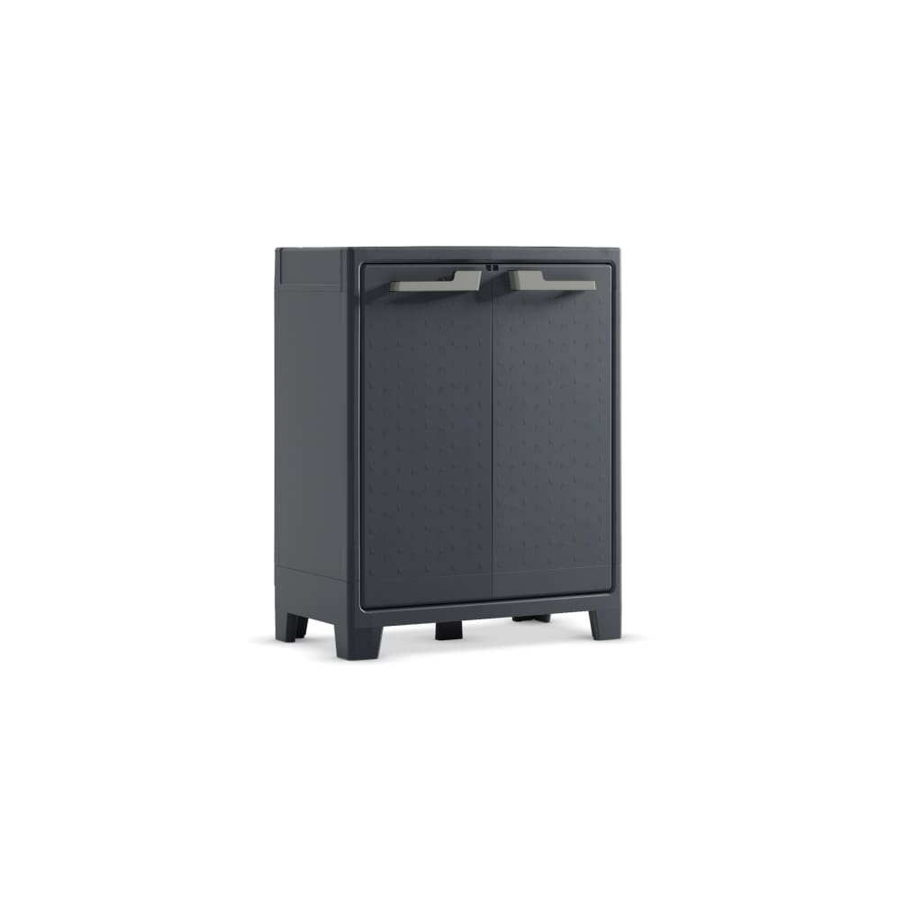 Keter Armoire de rangement Moby basse 100 cm gris graphite