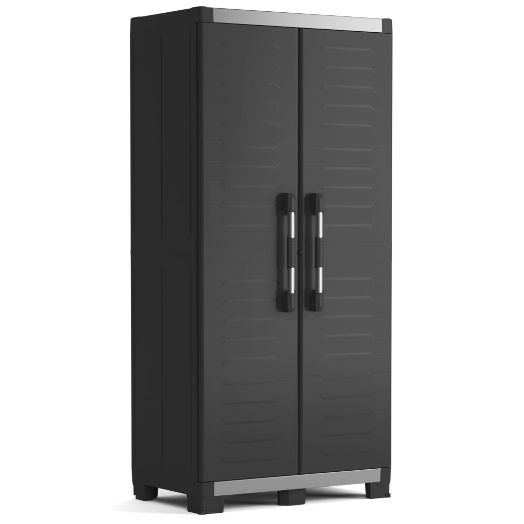 Keter Armoire de rangement basse Garage XL 99 cm noir et gris