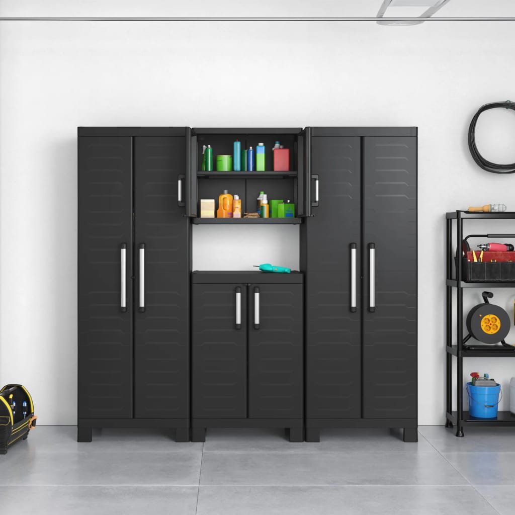 Keter Armoire de rangement basse Detroit XL noir