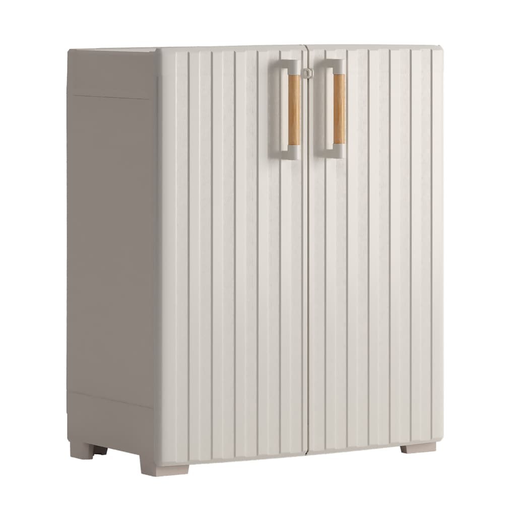 Keter Meuble de rangement avec étagères Groove beige et couleur sable