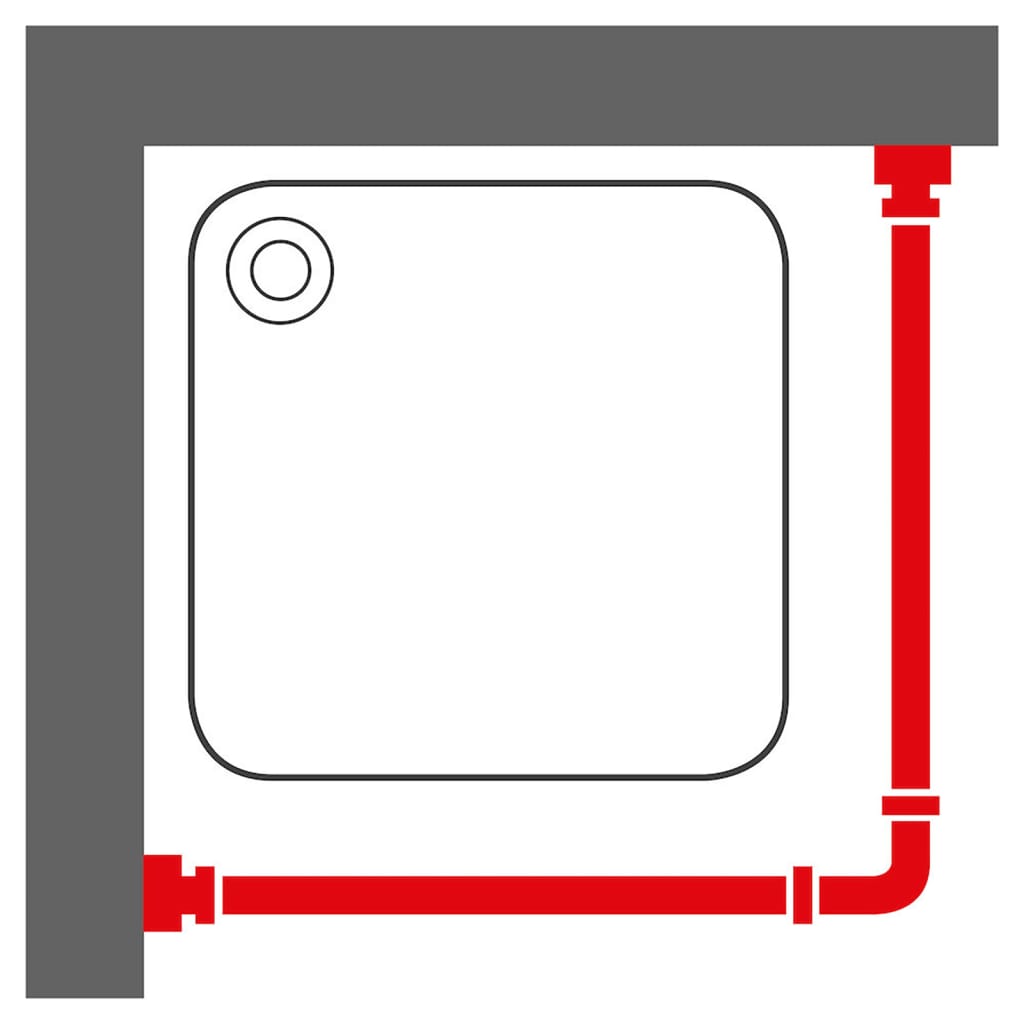 Sealskin Tringle à rideau de douche d'angle 90x90 cm