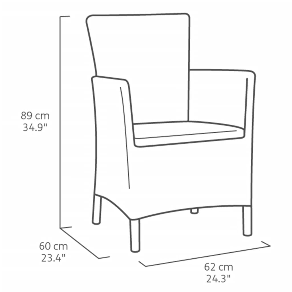 Keter 3-delige Tuinset Iowa grafietkleurig 223929