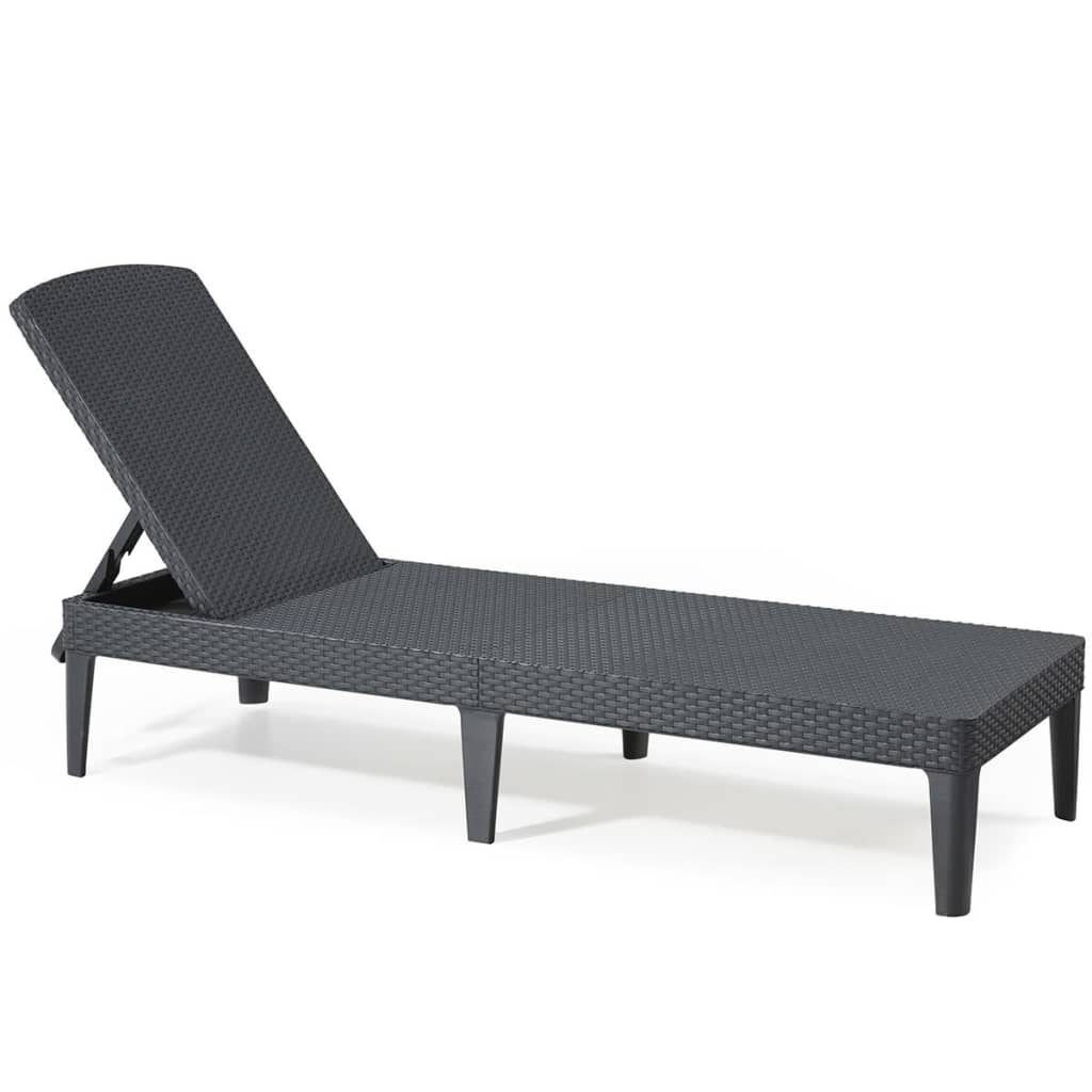 Keter Chaise longue avec coussin Jaipur couleur graphite