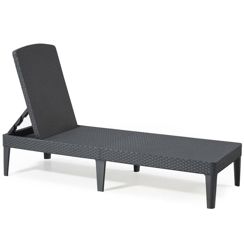 Keter Chaise longue avec coussin Jaipur couleur graphite