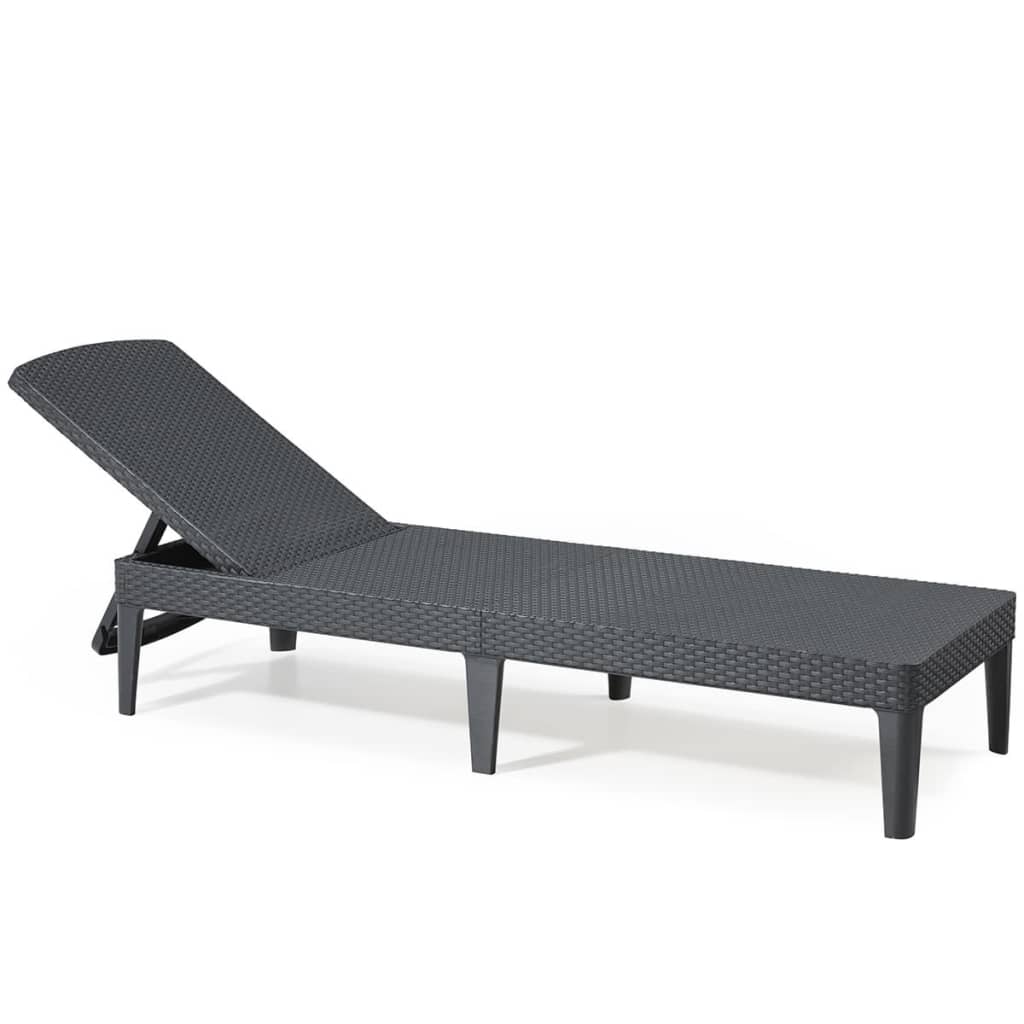 Keter Chaise longue avec coussin Jaipur couleur graphite