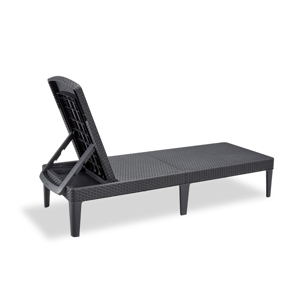 Keter Chaise longue avec coussin Jaipur couleur graphite