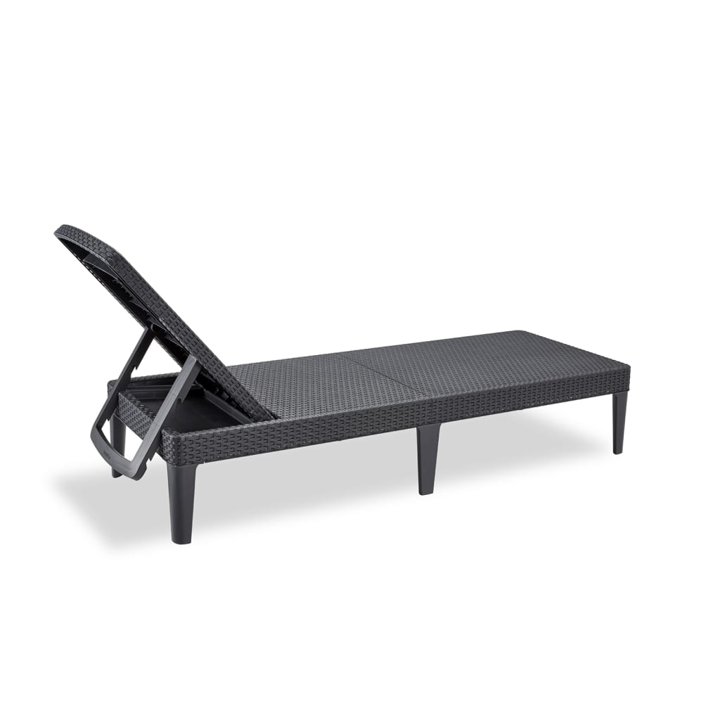 Keter Chaise longue avec coussin Jaipur couleur graphite