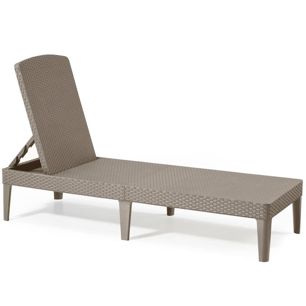 Keter Chaise longue avec coussin Jaipur couleur graphite