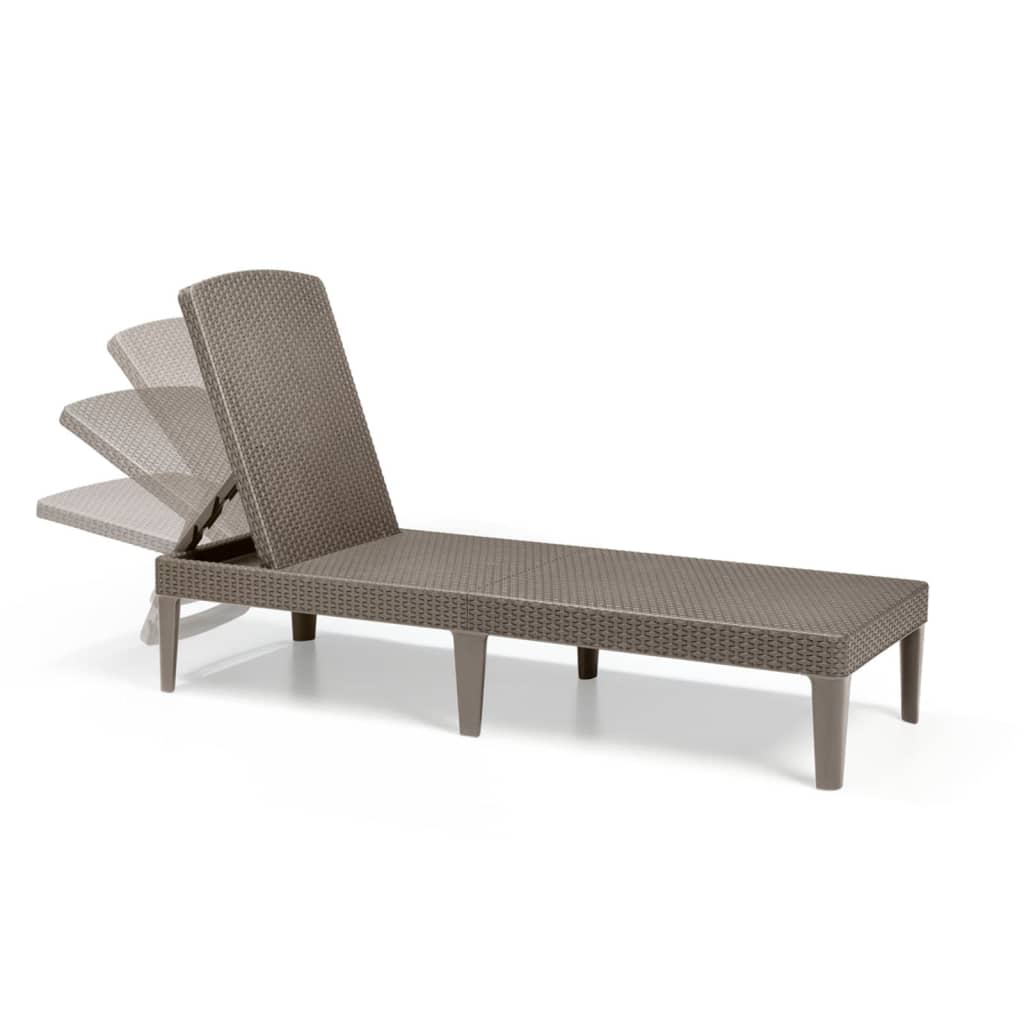 Keter Chaise longue avec coussin Jaipur couleur graphite