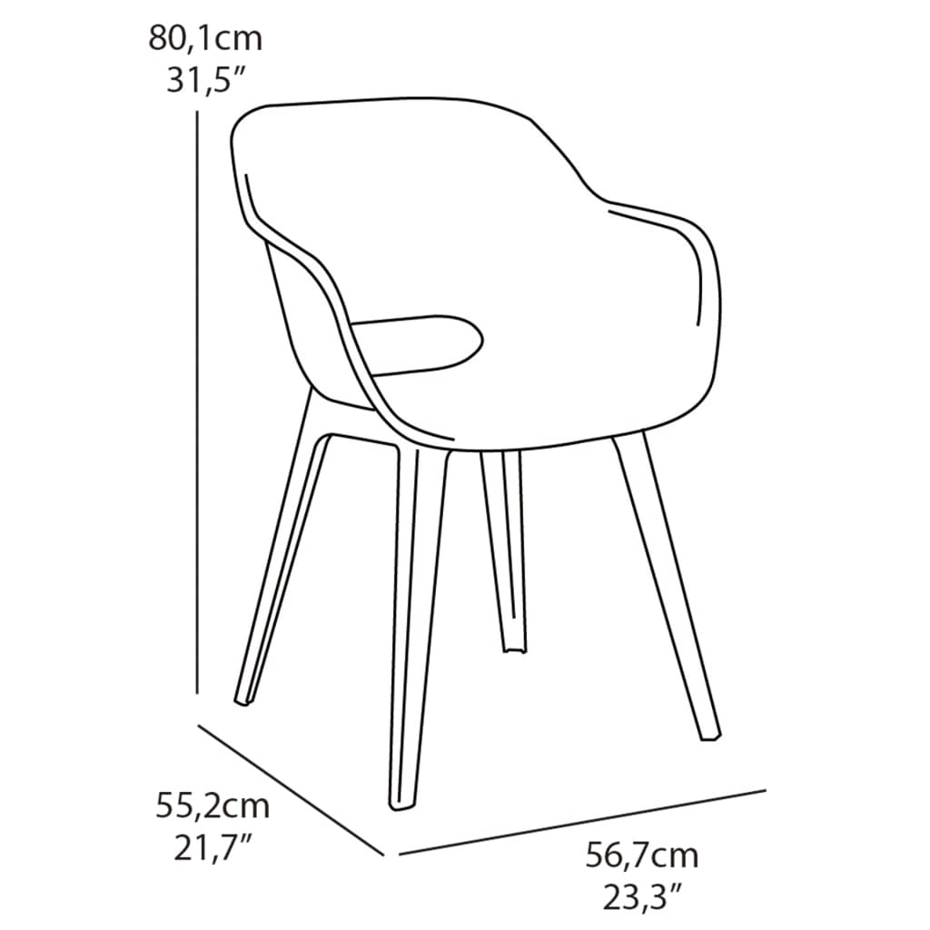 Keter Tuinstoelen Akola 2 st