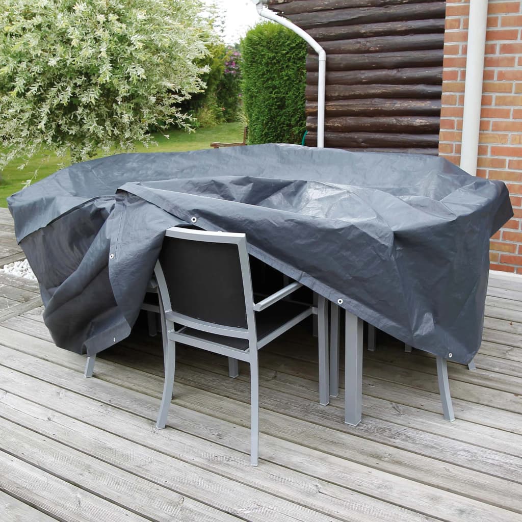 Housse de salon de jardin Nature pour table ronde 118x70 cm