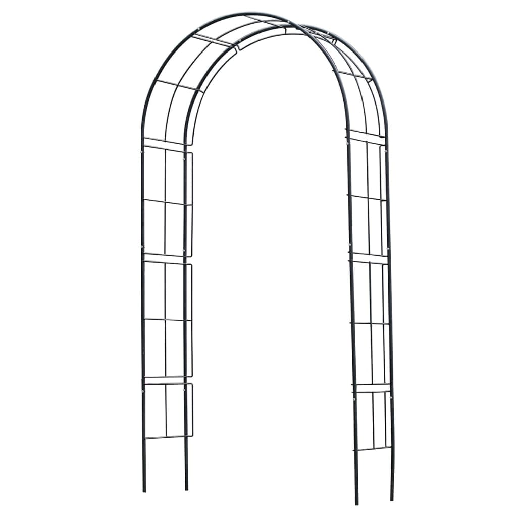 Nature Arche de jardin 100x37x230 cm métal noir