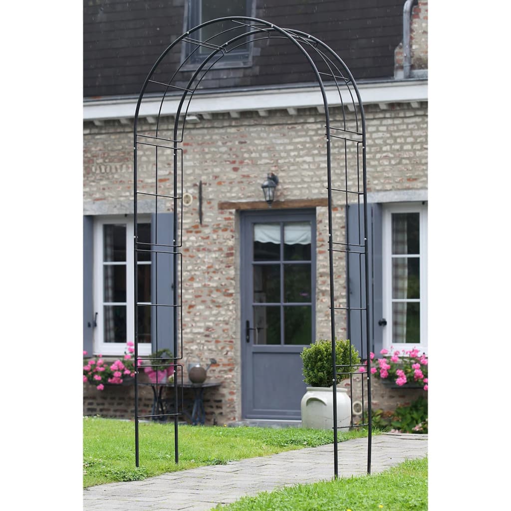 Nature Arche de jardin 100x37x230 cm métal noir