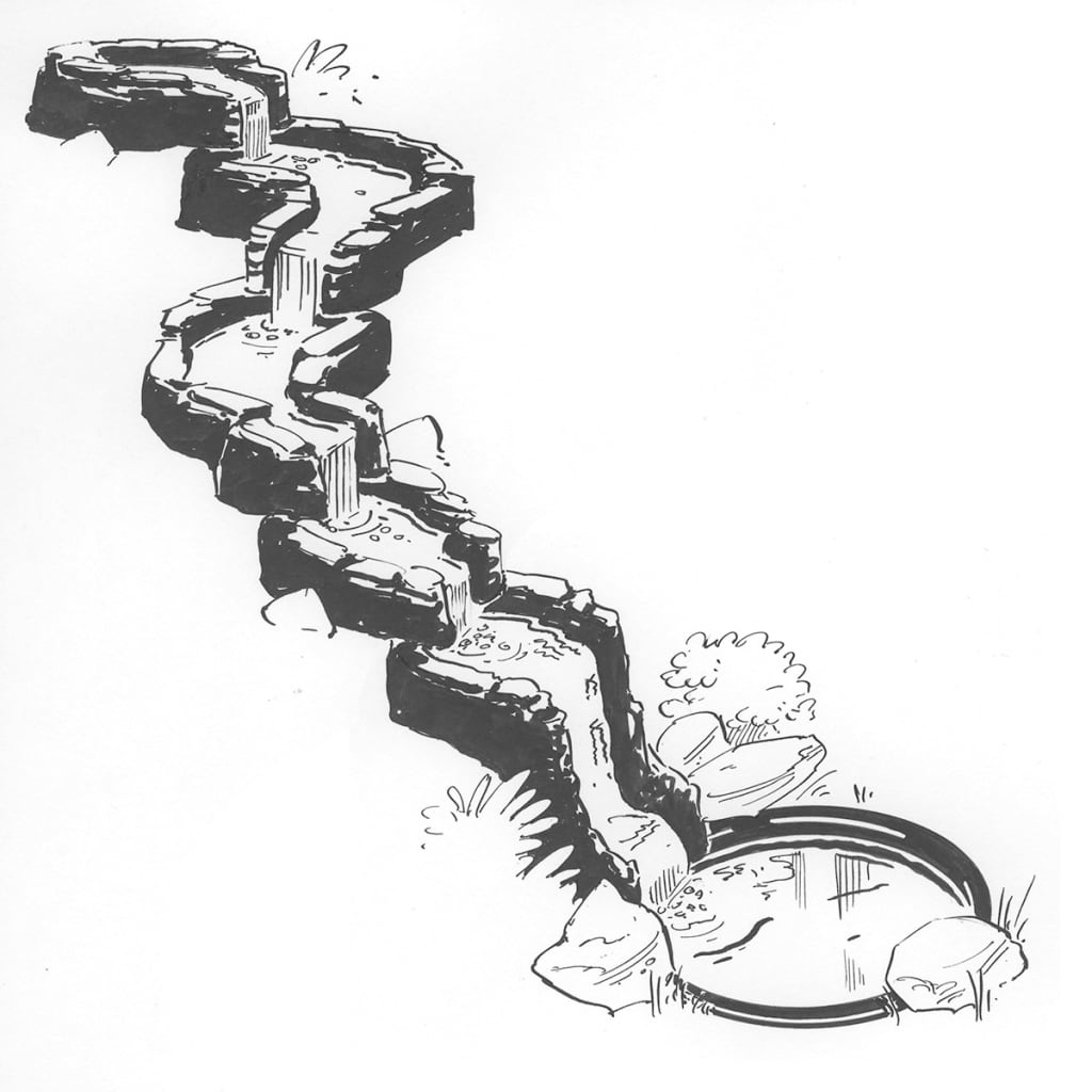 Ubbink Segment droit pour cascade de bassin Colorado Cascade 1312074