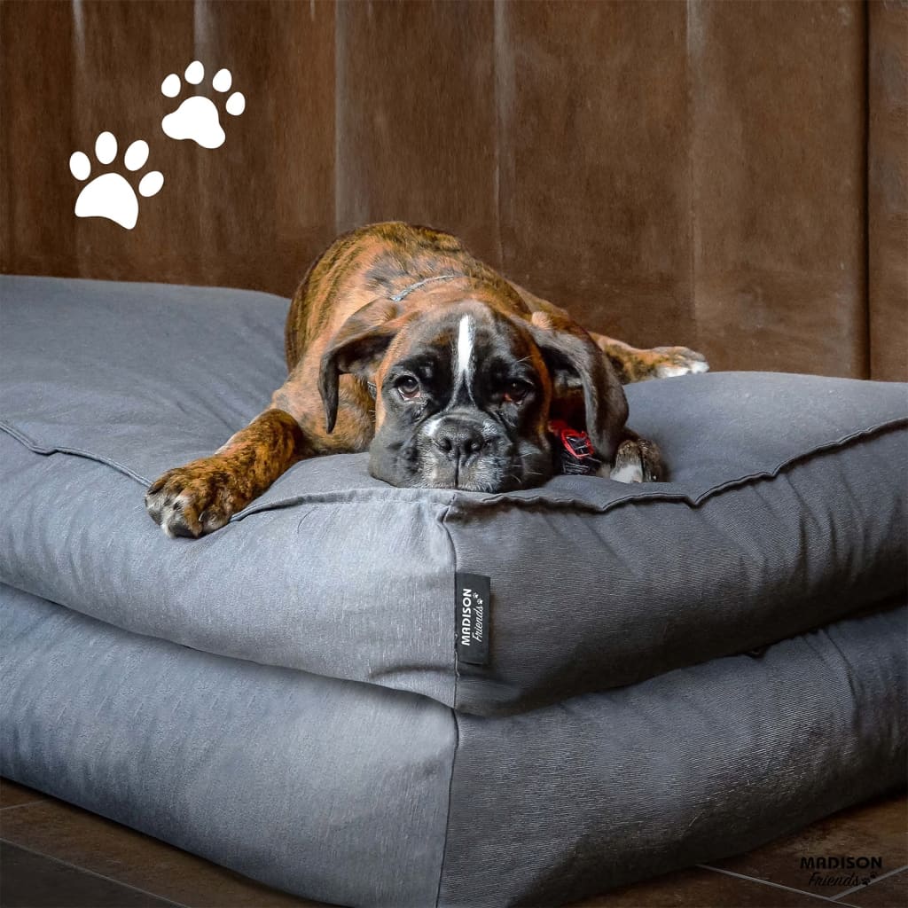 Madison Coussin pour chien Panama 100x70x15 cm gris