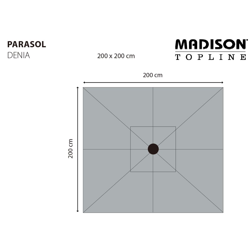 Madison Parasol Denia 200x200 cm écru