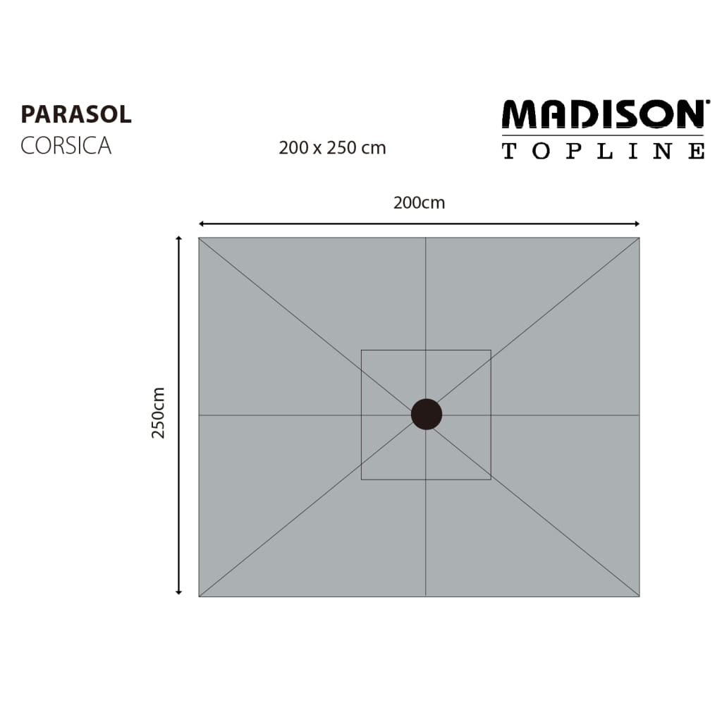 Madison Parasol Corse 200x250 cm