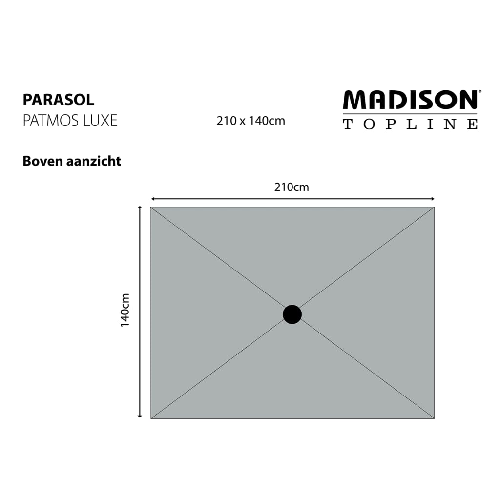 Madison Parasol Patmos Luxe rectangulaire 210x140 cm