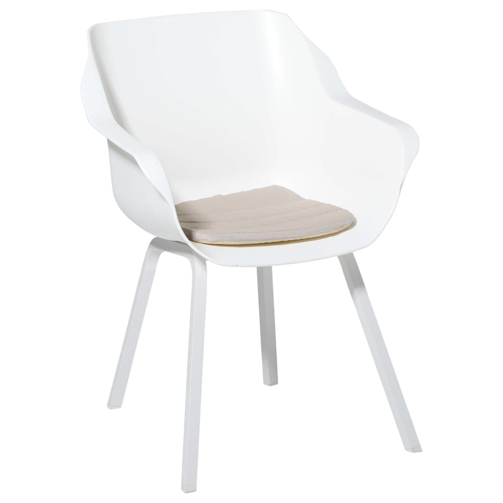 Madison Coussin de chaise Panama 40x40 cm lin blanc