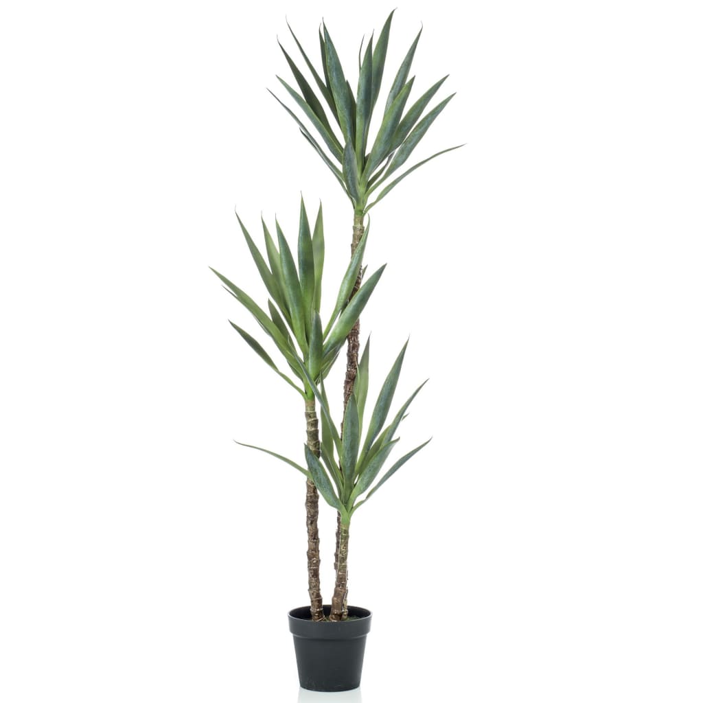 Plante artificielle émeraude en pot de yucca 110 cm