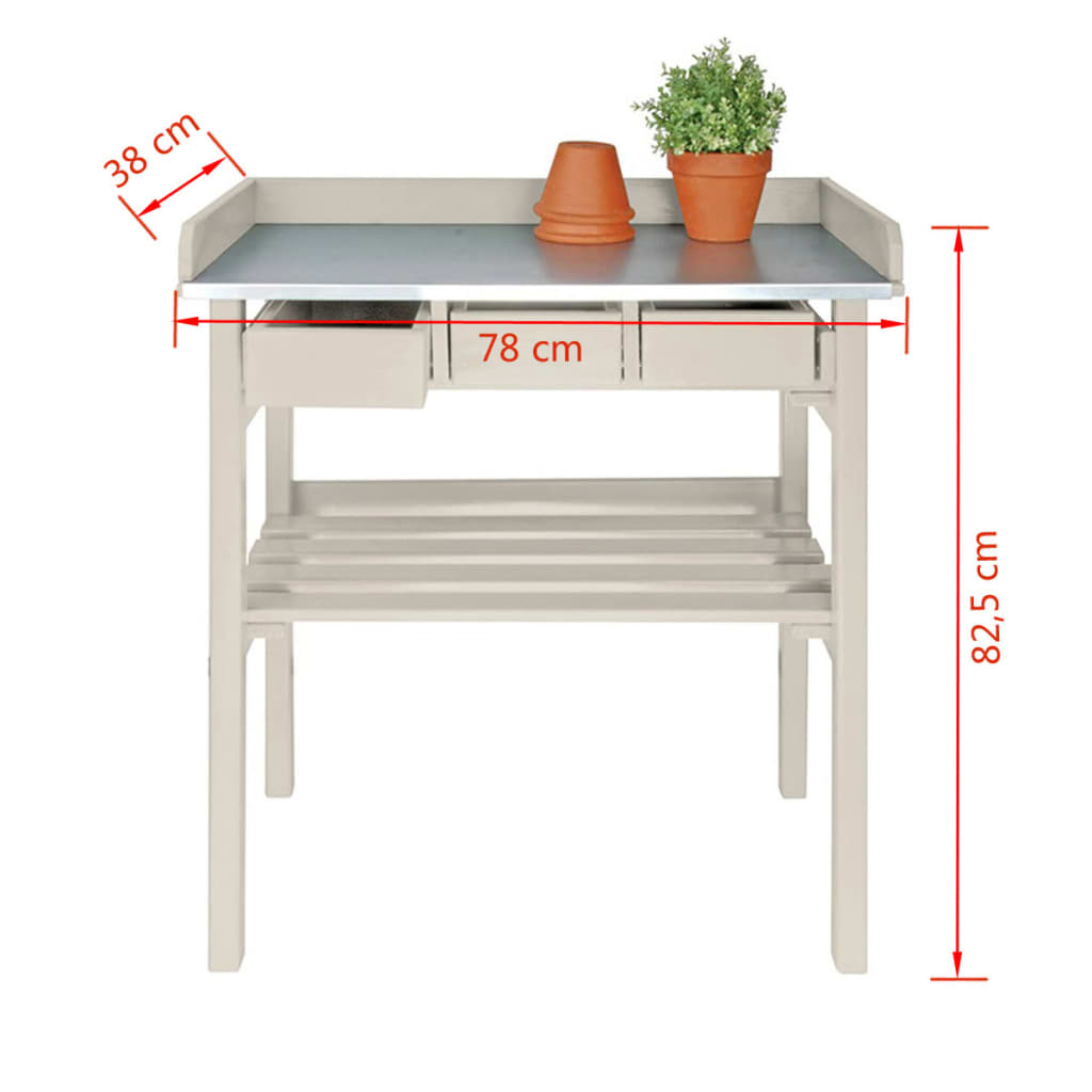 Esschert Design tuinwerktafel met lades () CF29W