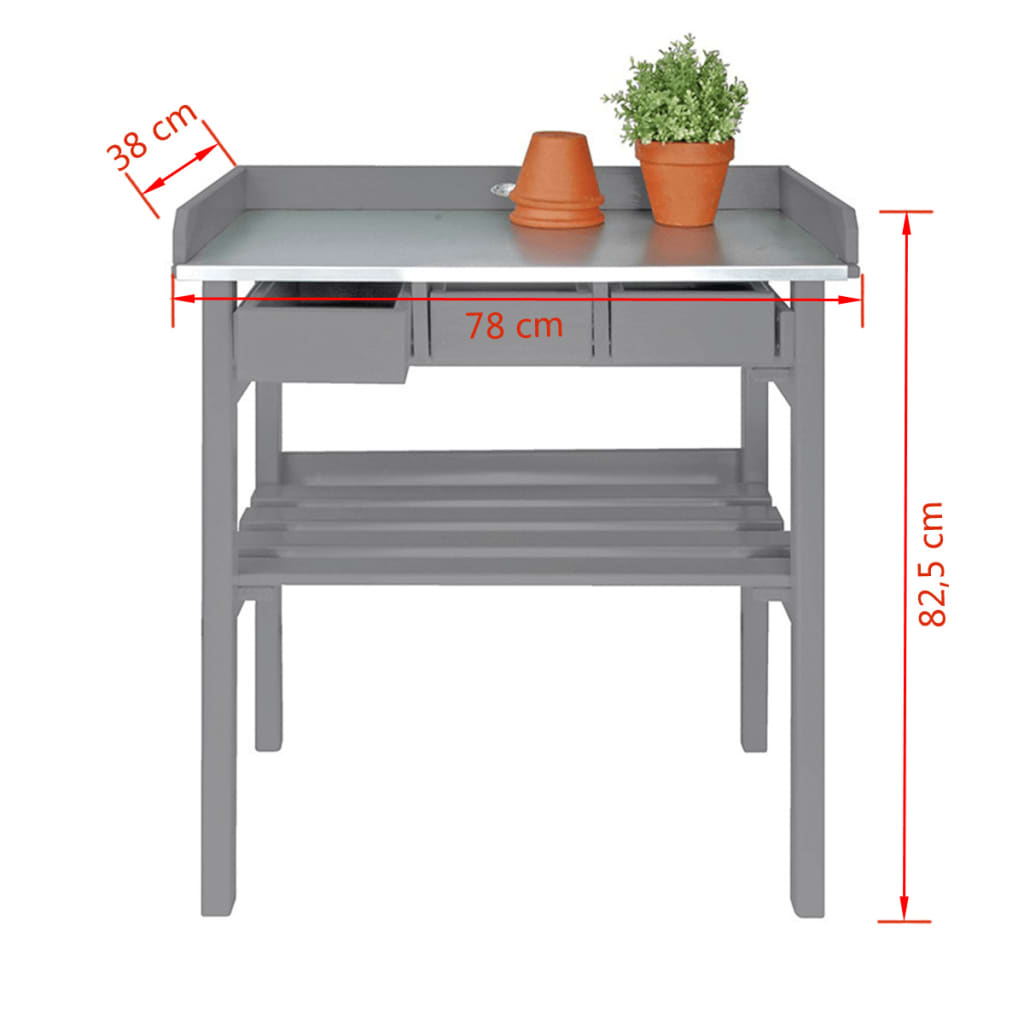 Esschert Design tuinwerktafel met lades () CF29W