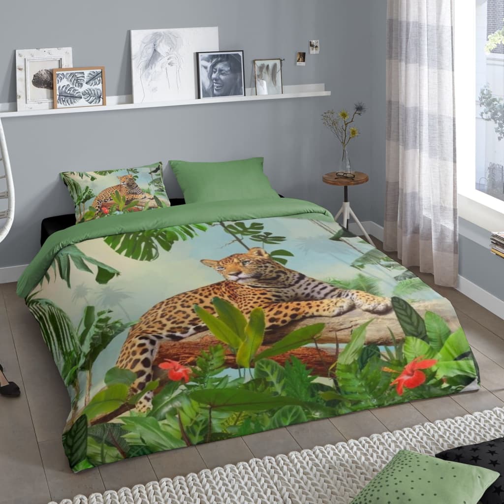 Good Morning Dekbedovertrek JUNGLE 200x200/220 cm meerkleurig